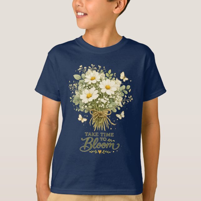 Camiseta Ramo de flores silvestres blancas (Anverso)