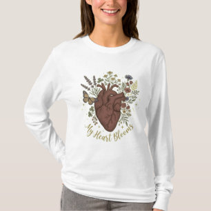 Camiseta Ramo de flores silvestres de corazón anatómico Est