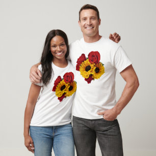 Camiseta Ramo de Girasoles y Rosas