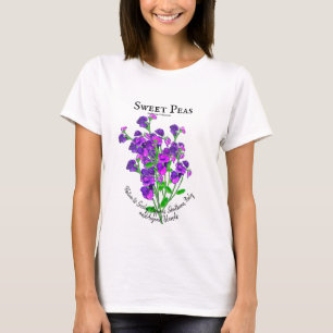 Camiseta Ramo de guisantes dulces púrpura por artista con t