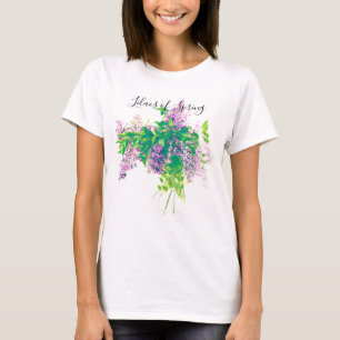 Camiseta Ramo de lilas Texto