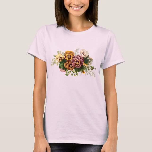 Camiseta Ramo de los pensamientos del vintage (Anverso)
