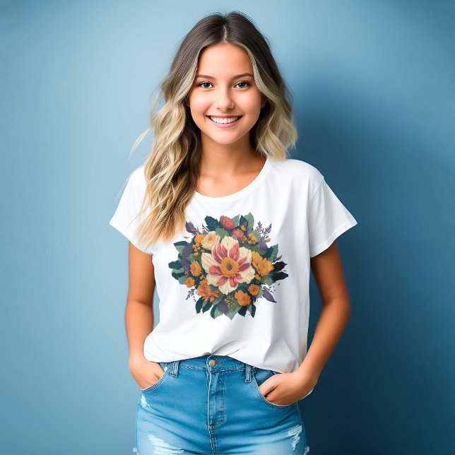 Camiseta Ramo de Rosa salvaje, floral (Wild Rose T shirt)