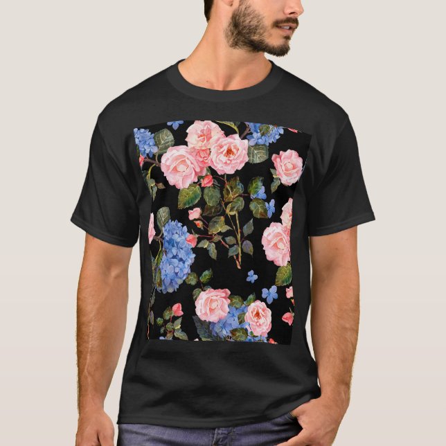 Camiseta Ramo de rosas victorianas. (Anverso)