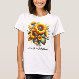 Camiseta Ramo floral de girasoles amarillos 