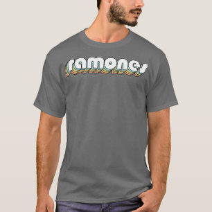Camiseta Ramones Retro estilo arcoiris tipográfico estilo d