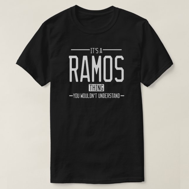 Camiseta Ramos gracioso apellido (Diseño del anverso)