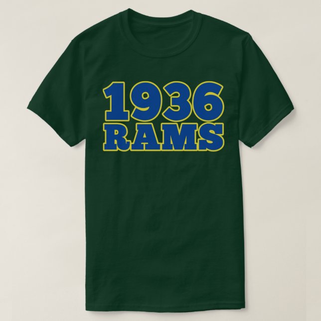 Camiseta Rams 1936 Los Angeles Rams Comenzó En 1936 (Diseño del anverso)
