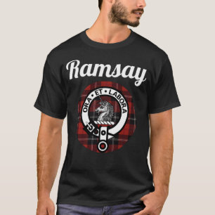 Camiseta Ramsay Clan Scottish Nombre Escudo De Armas Tartán