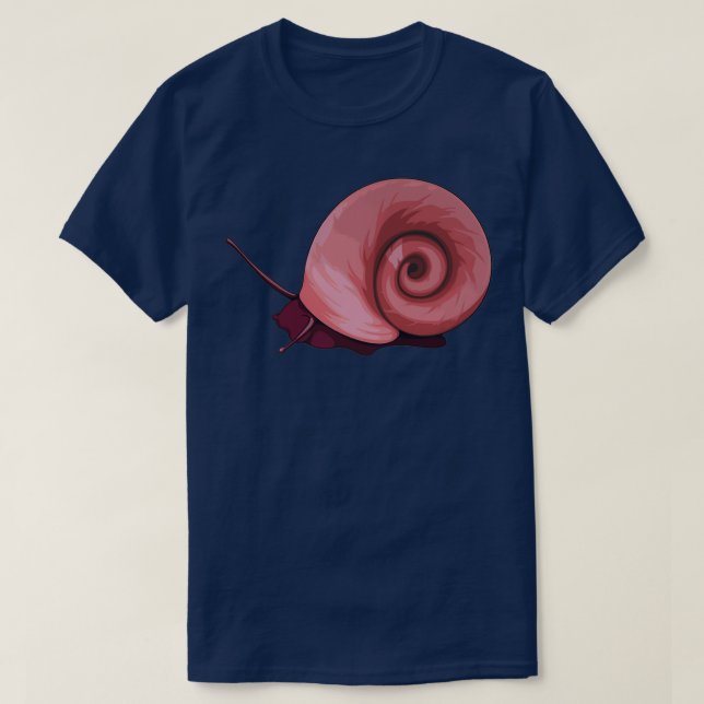 Camiseta Ramshorn Snail Pink For All Aquarium Snail Avers (Diseño del anverso)