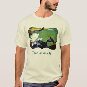 Camiseta Rana admirando lirio de agua Luz de la naturaleza 