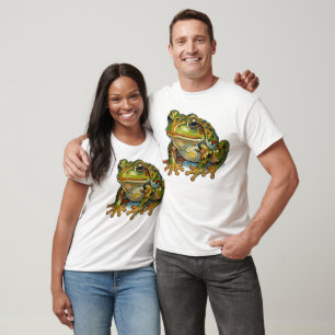 Camiseta Rana Afortunada Arte Colorido Símbolo de Buena For