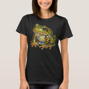 Camiseta Rana Afortunada Arte Colorido Símbolo de Buena For