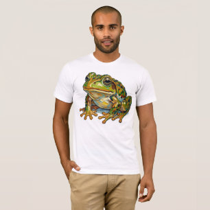 Camiseta Rana Afortunada Arte Colorido Símbolo de Buena For