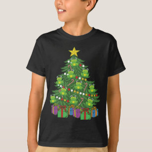 Camiseta Rana Árbol de Navidad Cute Rana Ornamentos Mascota