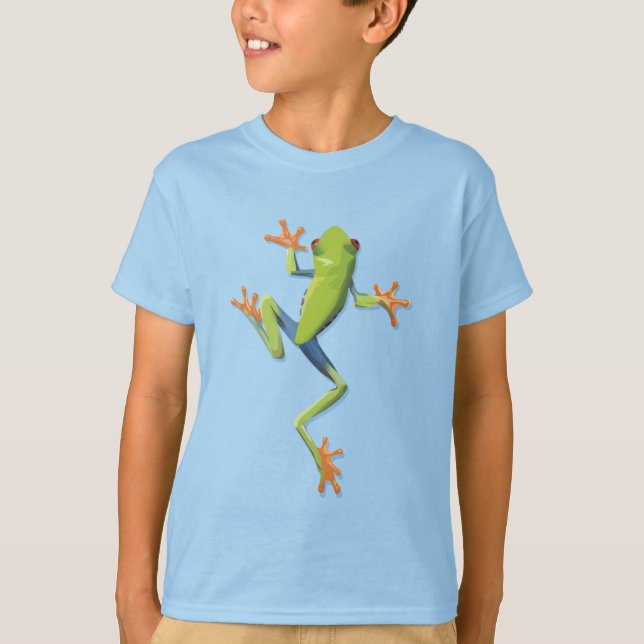 Camiseta Rana arbórea anfibia verde (Anverso)