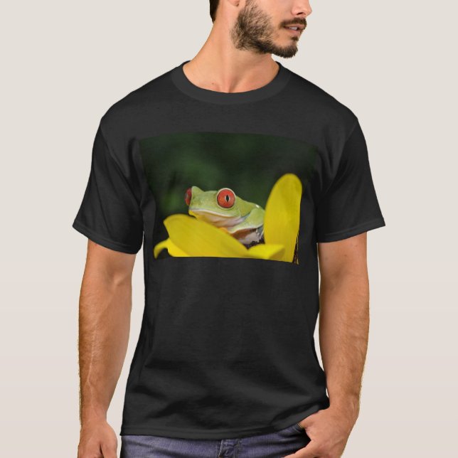 Camiseta rana arbórea observada rojo (Anverso)