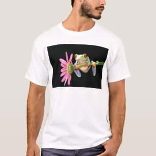 Camiseta rana arbórea observada rojo