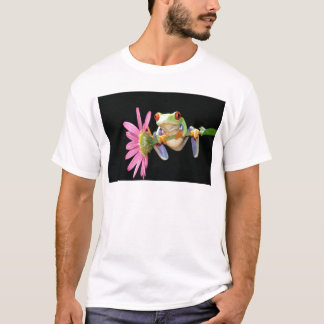 Camiseta rana arbórea observada rojo