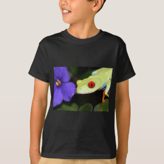 Camiseta rana arbórea observada rojo