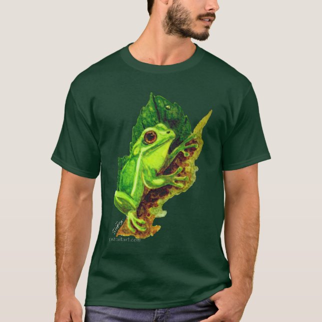 Camiseta Rana arbórea verde (Anverso)