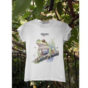 Camiseta Rana arborícola adorable de acuarela, personalizad