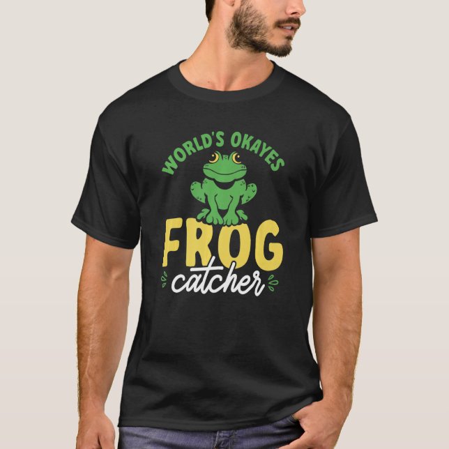 Camiseta Rana atrapando niños mundos de rana Okayest Catche (Anverso)
