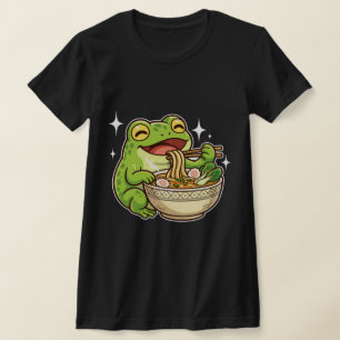 Camiseta Rana Bonita Comiendo Ramen – Ramen Be Happy Kawaii