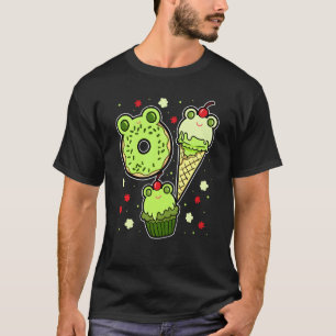 Camiseta Rana Cara Toad Anfibio Froggy Donut Ice Cream Cu