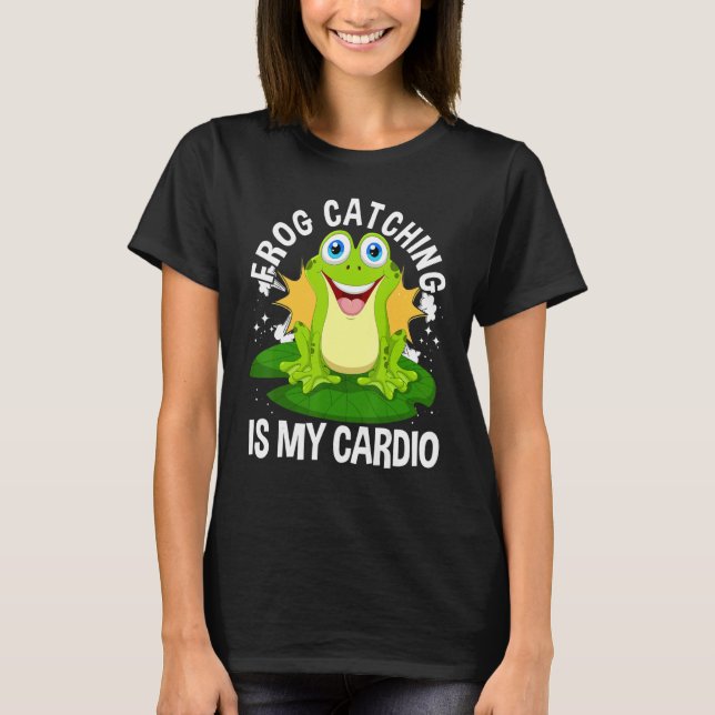 Camiseta Rana Catcher Pun Frog Frog Es Mi Rana Cardio H (Anverso)