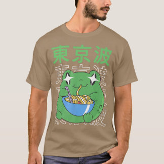 Camiseta Rana Comer Ramen Japón Cottagecore Aesthetic Kawa