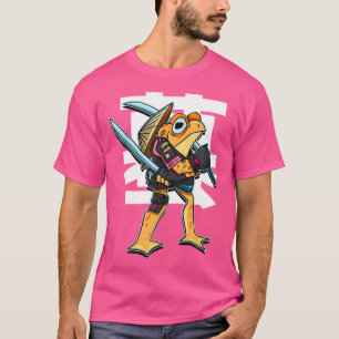 Camiseta Rana cómica del luchador Samurai japonés Guerrero