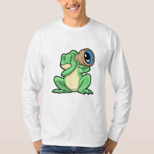 Camiseta Rana como astronomía con telescopio