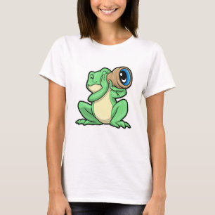 Camiseta Rana como astronomía con telescopio