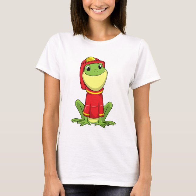 Camiseta Rana como bombero con casco (Anverso)