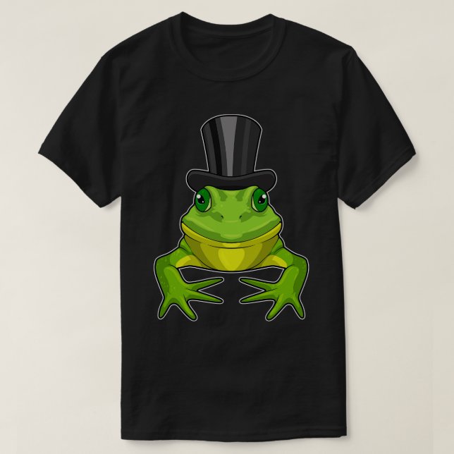 Camiseta Rana Como Caballero Con Sombrero Superior (Diseño del anverso)