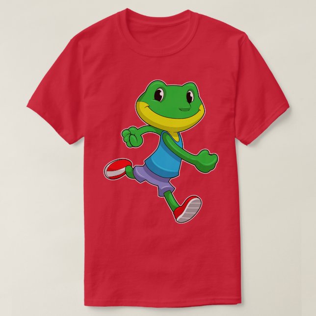 Camiseta Rana Como Corredora En Ejecución (Diseño del anverso)