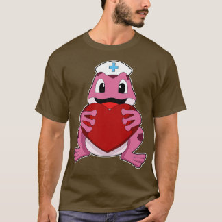 Camiseta Rana como enfermera con corazón