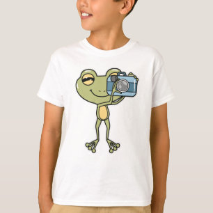 Camiseta Rana como fotógrafa con cámara