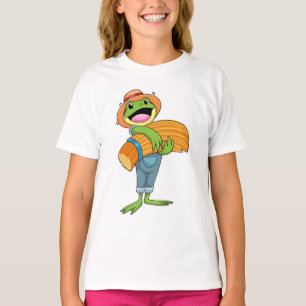 Camiseta Rana como granjero con paja