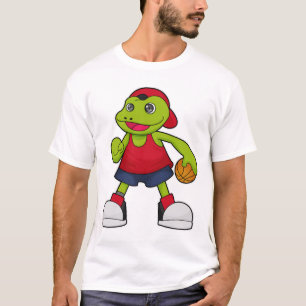 Camiseta Rana como jugador de baloncesto con baloncesto