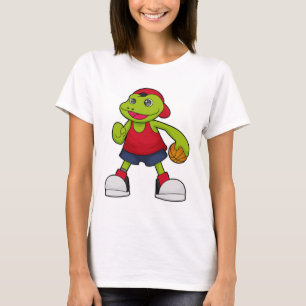 Camiseta Rana como jugador de baloncesto con baloncesto