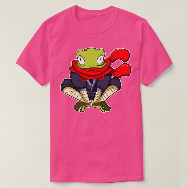 Camiseta Rana como Ninja con bufanda (Diseño del anverso)