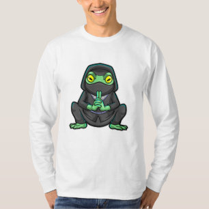 Camiseta Rana como Ninja en negro