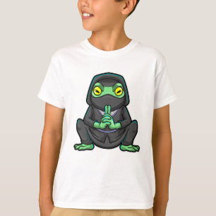 Camiseta Rana como Ninja en negro