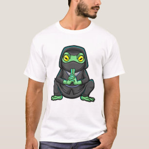Camiseta Rana como Ninja en negro