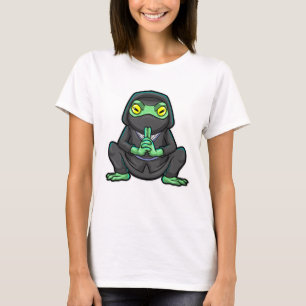 Camiseta Rana como Ninja en negro
