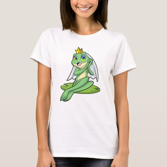 Camiseta Rana como novia al Boda con corona (Anverso)