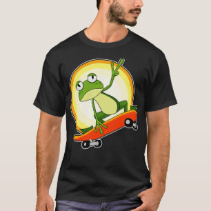 Camiseta Rana como patinador con patineta