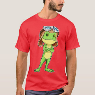 Camiseta Rana como piloto con lentes Gorras